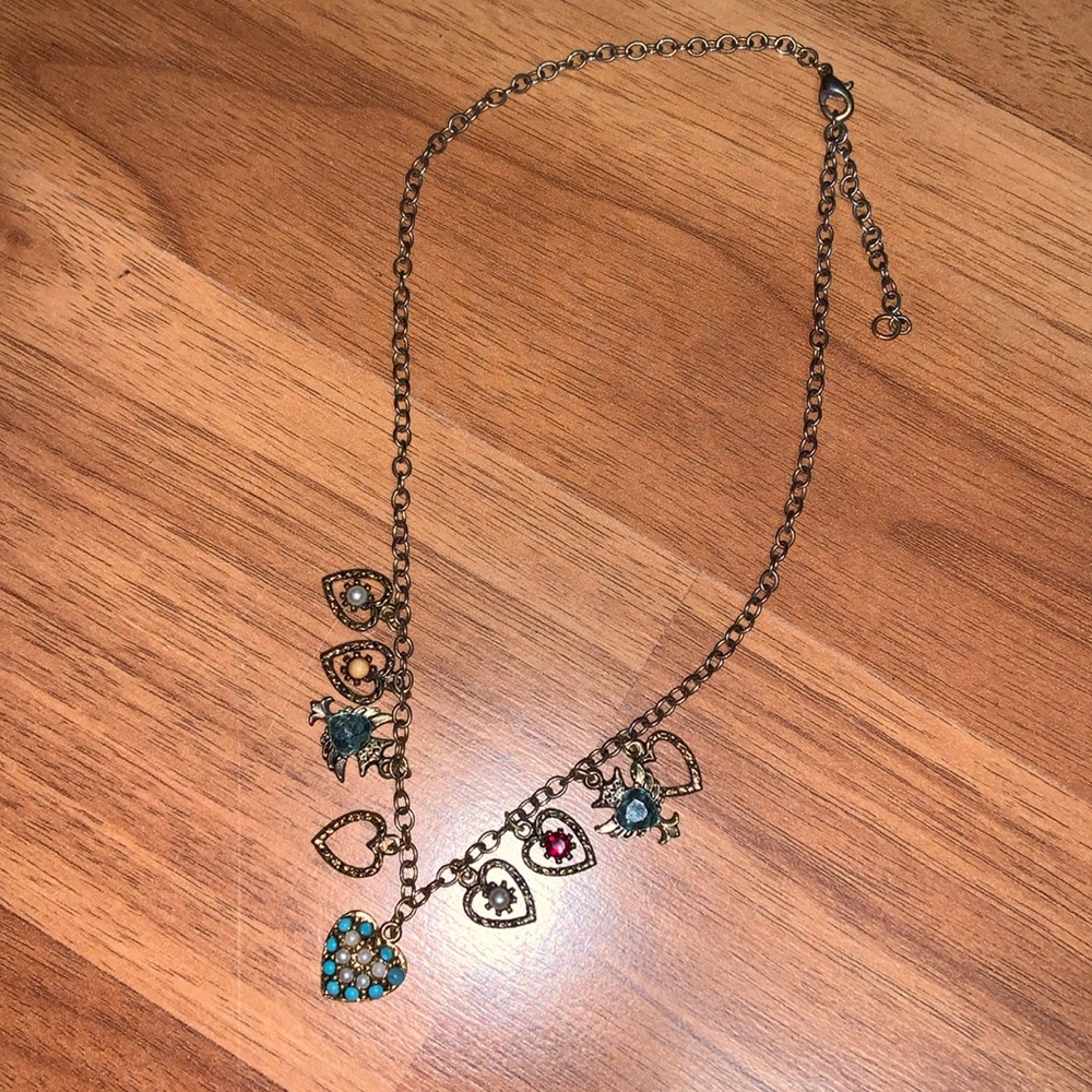 Antique Look Charm Necklace